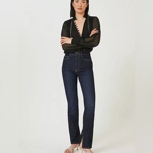 Pilcro The Split Straight Jeans NWT in Denim Dark 27